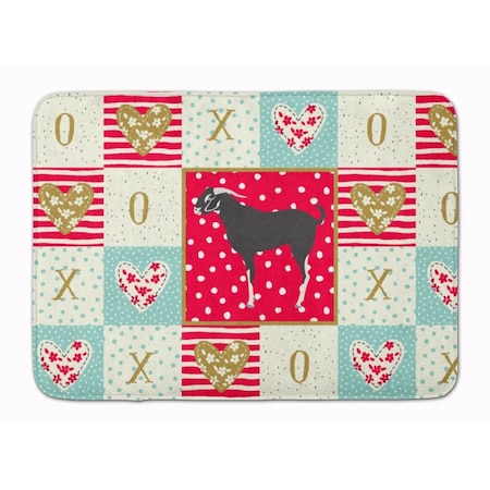 Carolines Treasures 19 x 27 in. Black Bengal Goat Love Machine Washable Memory Foam Mat CK5311RUG